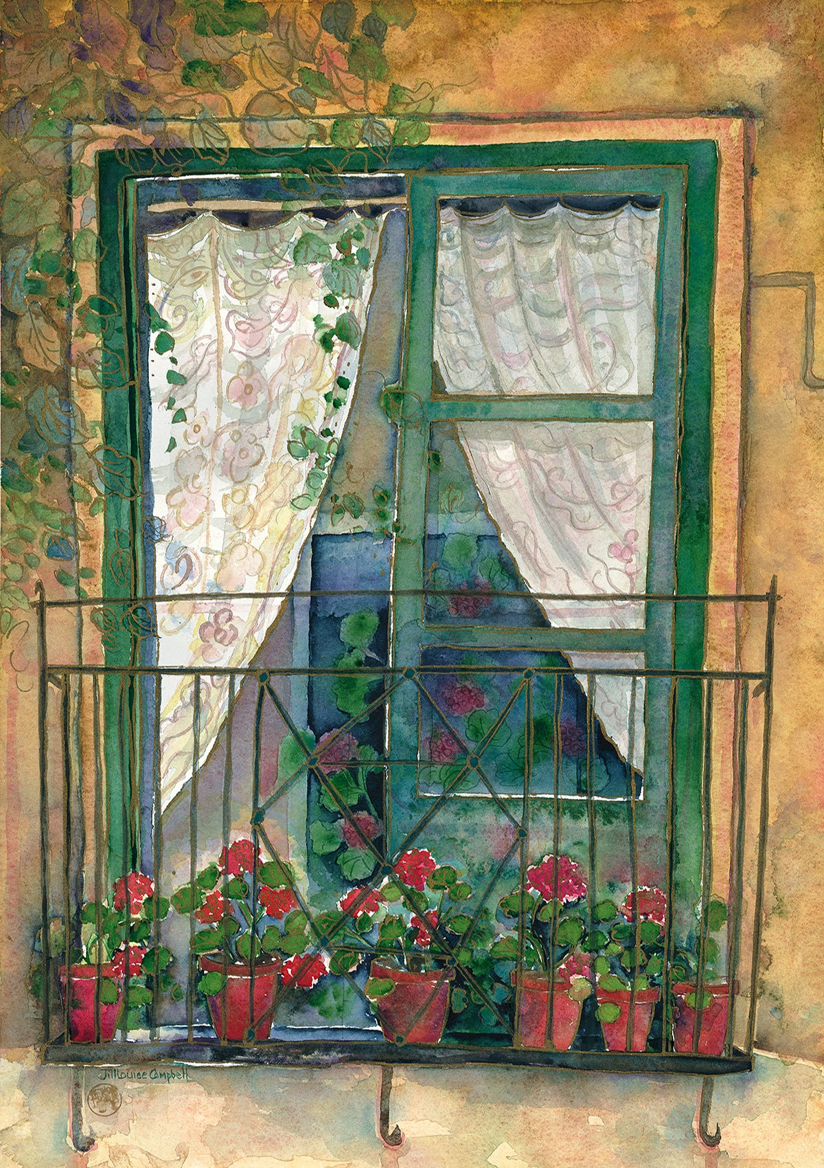 “Secrets and Geraniums” auction 16x24 Canvas limited edition  #389/400