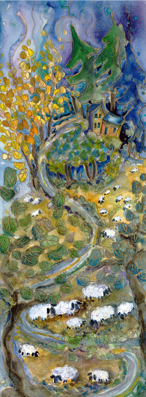 “Singing to the Earth” auction 17x48 inch Canvas reproduction #70/400