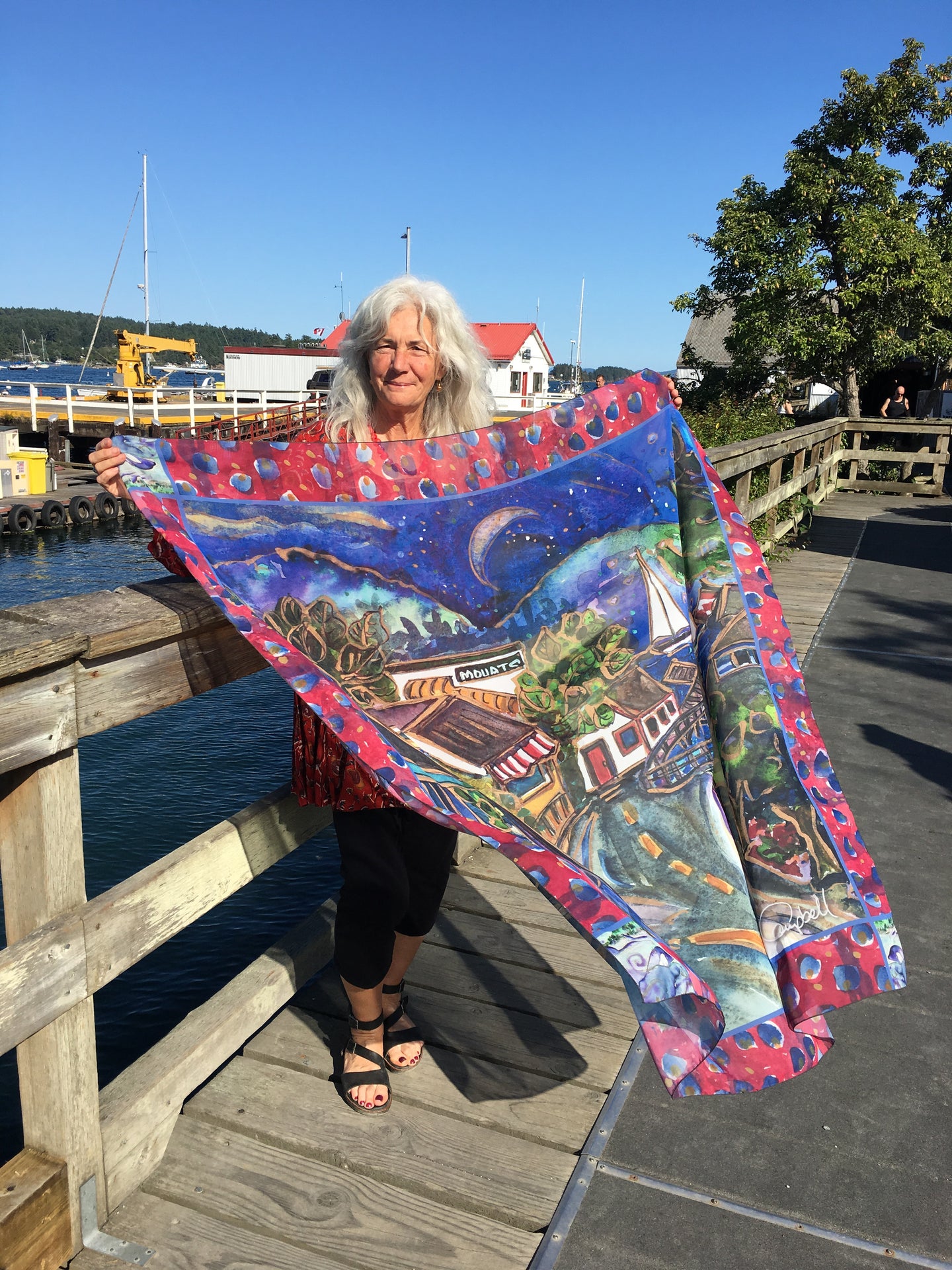 Village View Art Scarf in gallery