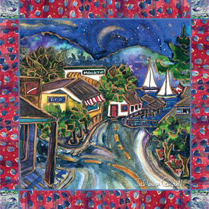 Village View Art Scarf in gallery