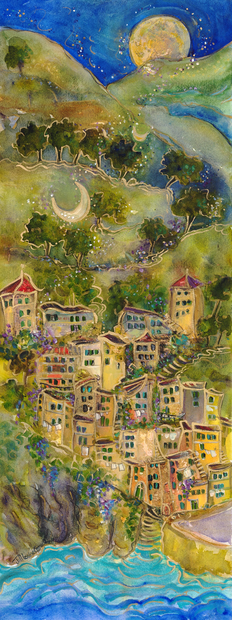 “Walking to the Moon” 17x48 inch Anniversary Edition Canvas reproduction #2/200