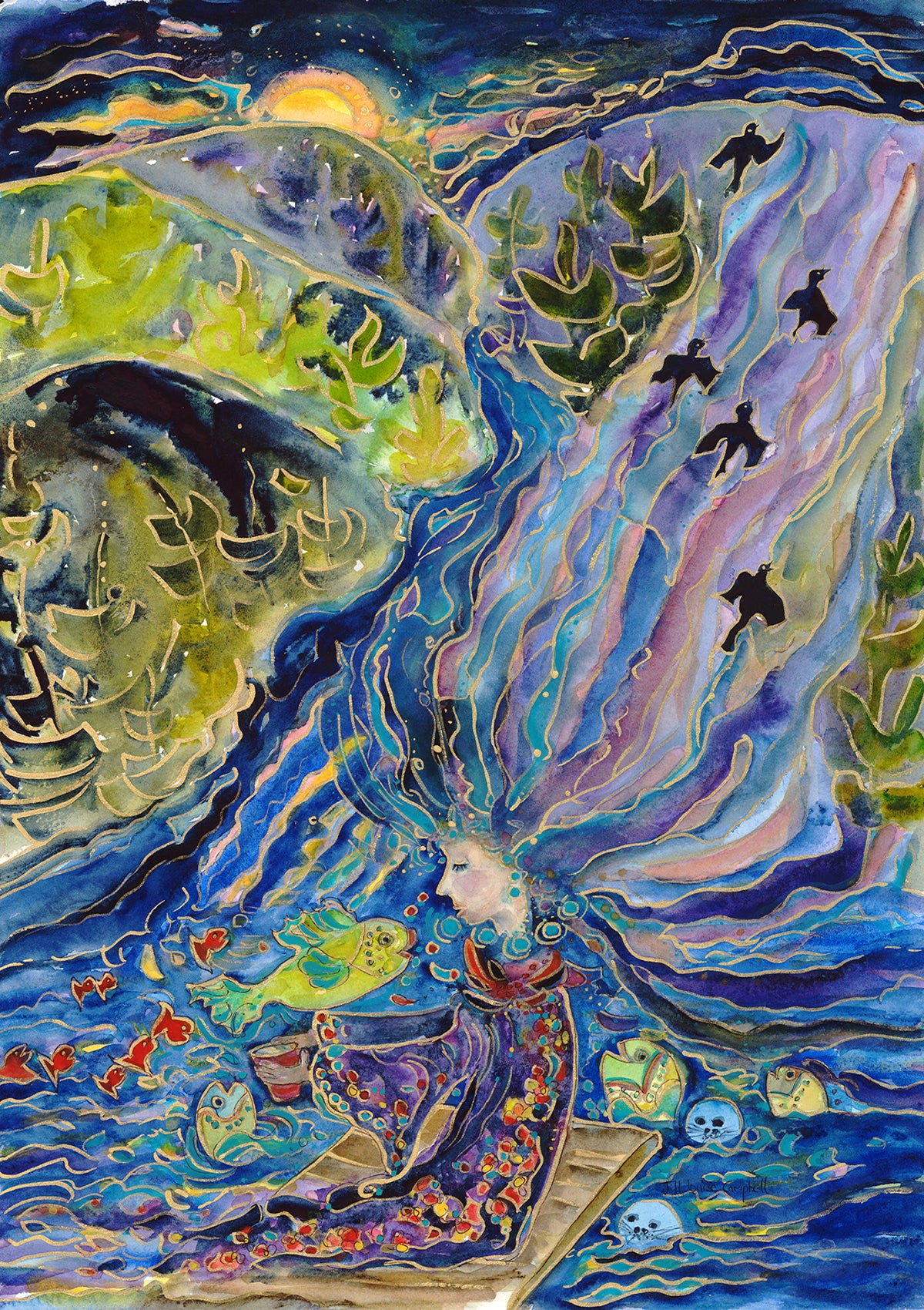 “Water Chi” 16x24 inch Canvas reproduction # 32/400