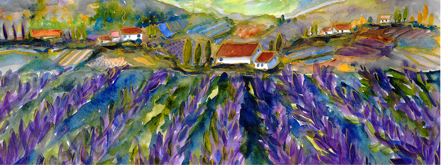 ‘Slice of Fragrant Fields’ 13" X 36" Canvas Limited Edition