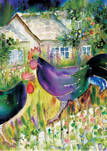 Applegate Roosters : Art Print