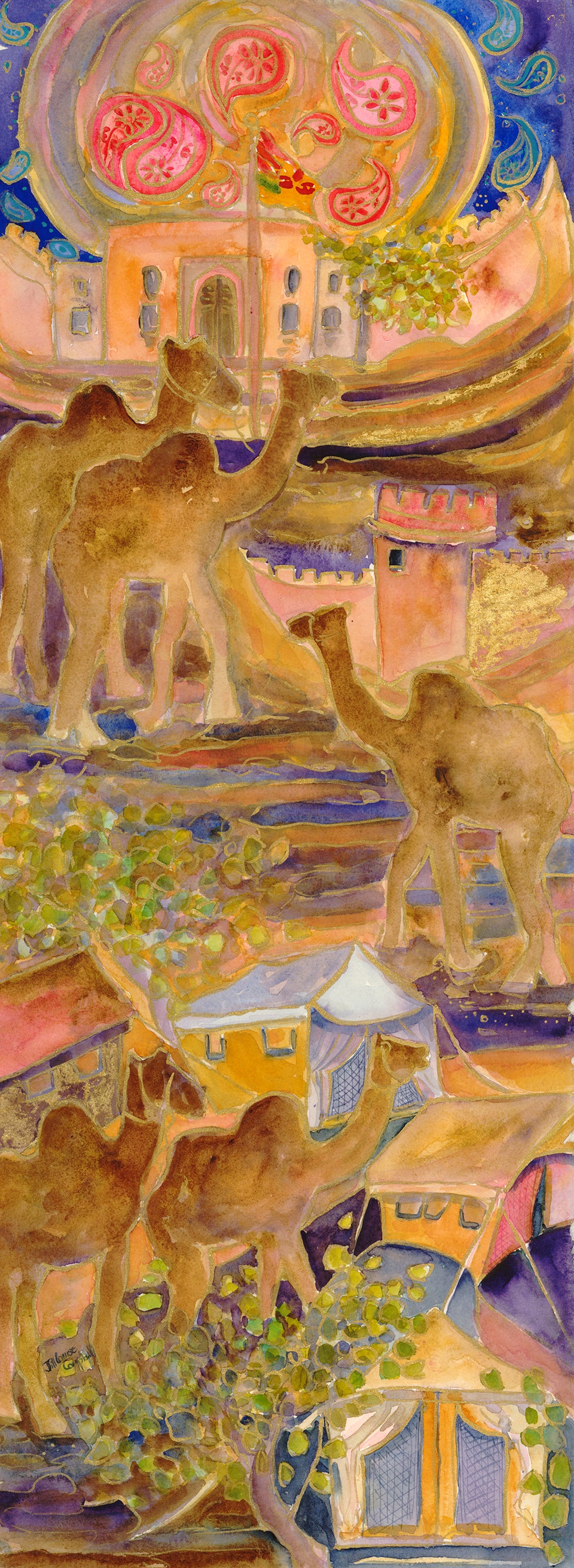Camel Trek : Art Print