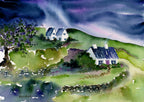 Celtic Cottages : Art Print