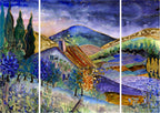 ‘Daybreak in Provence’ A three panel triptych limited edition, shipping is rolled with Canada Post