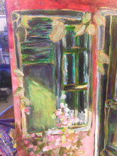 Load image into Gallery viewer, SOLD    The Pink House    Hand Embellished Canvas #3