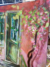 Load image into Gallery viewer, SOLD    The Pink House    Hand Embellished Canvas #3