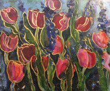 Load image into Gallery viewer, Tulips in Bloom  Original Acrylic on Canvas  16&quot; X 20&quot;
