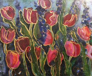 Tulips in Bloom  Original Acrylic on Canvas  16" X 20"