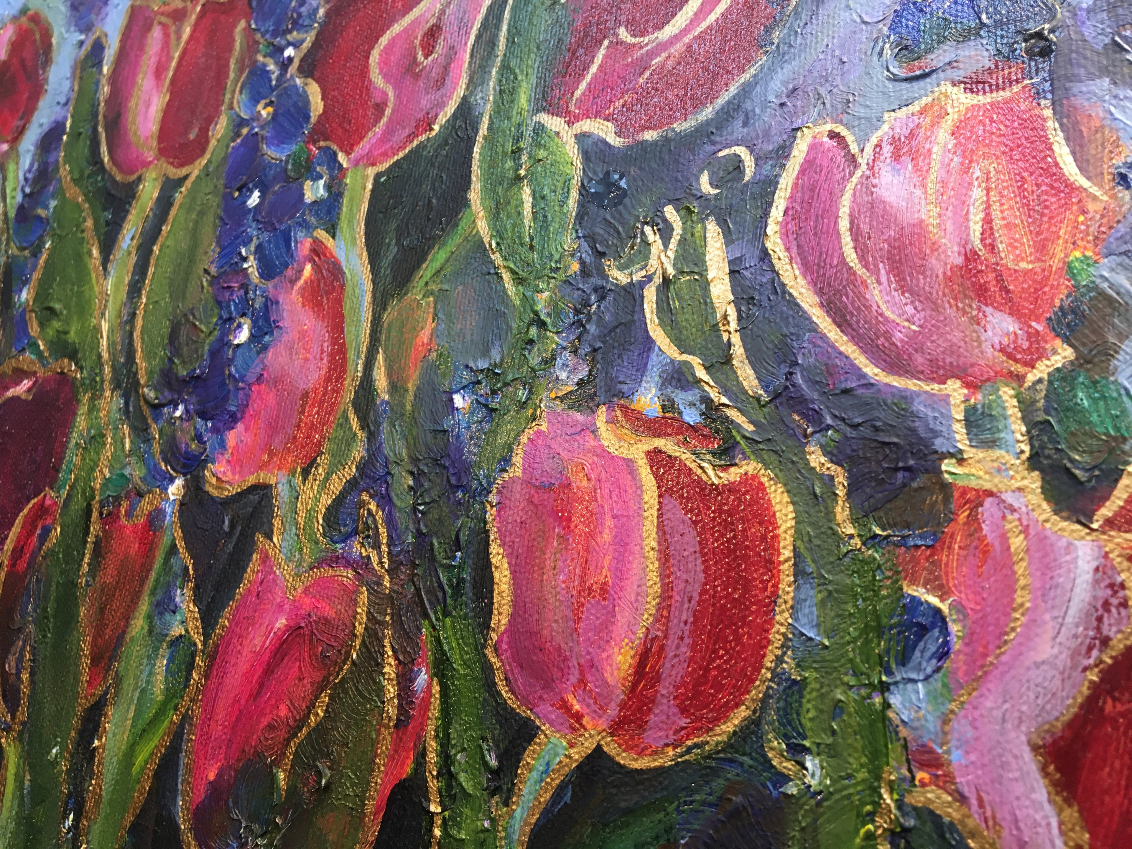 Tulips in Bloom  Original Acrylic on Canvas  16" X 20"