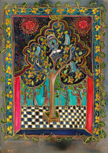 Krishna in Kadampa Tree:   Art Print