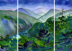 ‘Malahat Journey’ A three panel Ltd Edition Triptych, Medium