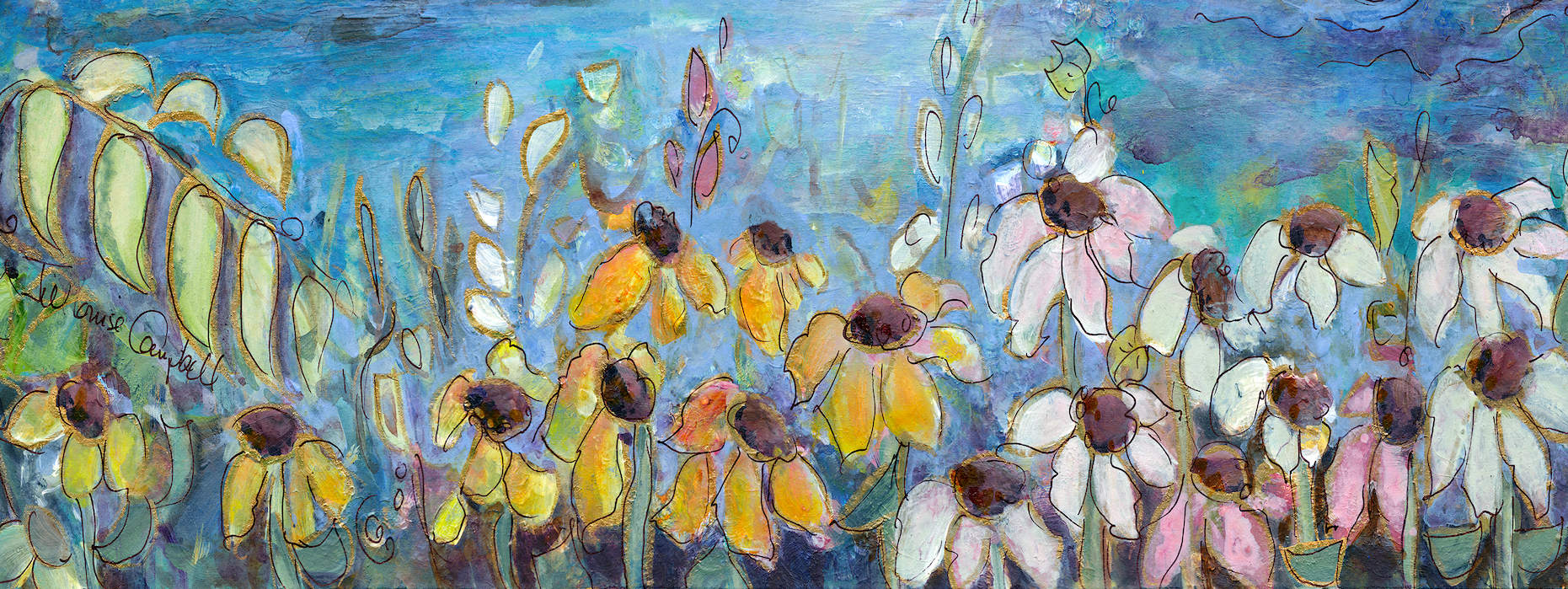 Slice of a Daisy : Art Print