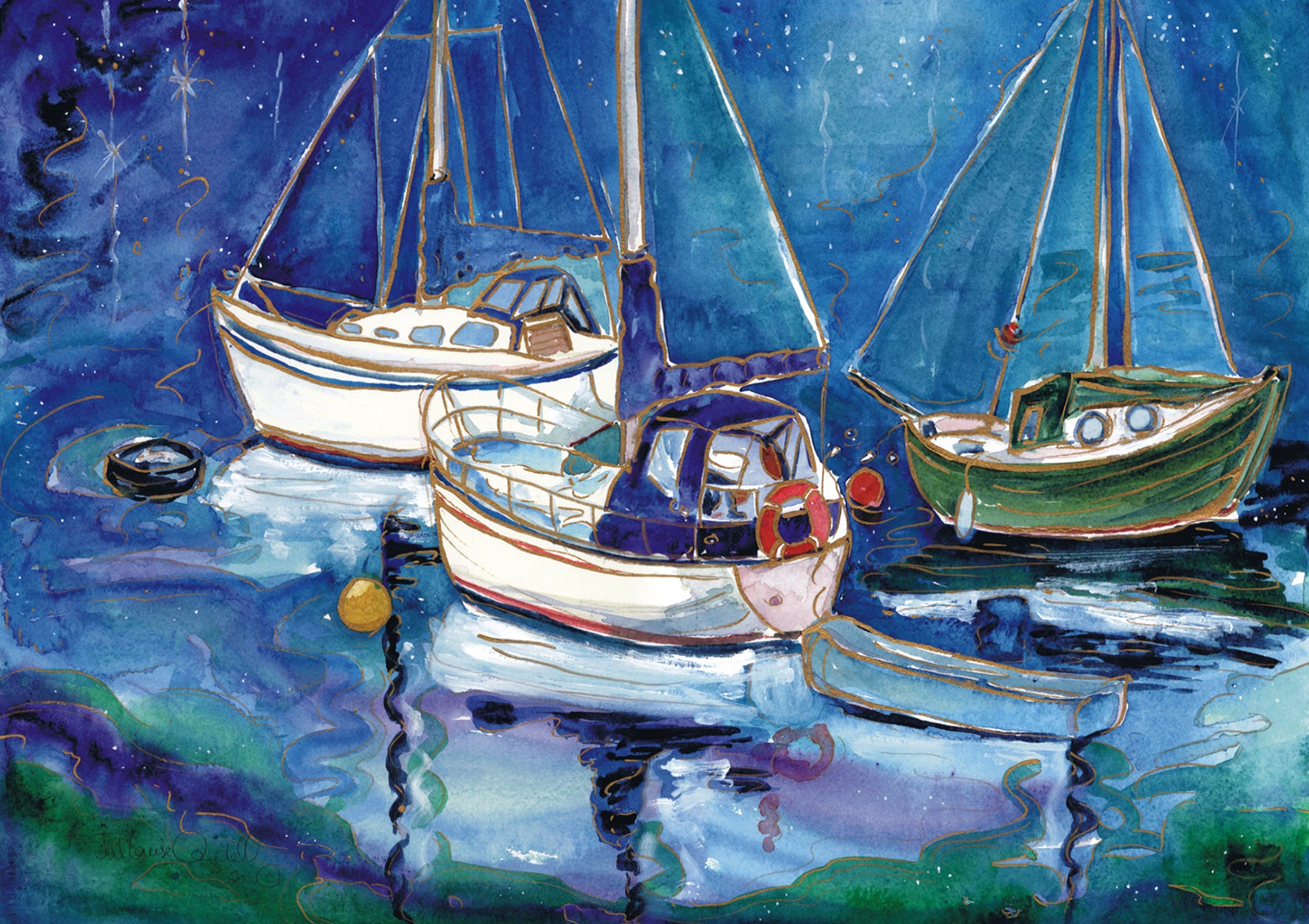 Winkin Blinkin and Nod : Art Print