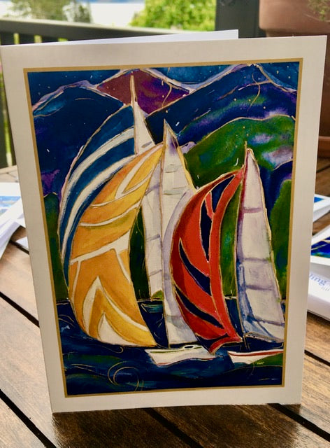 Sailing up the Coast : Art Cards