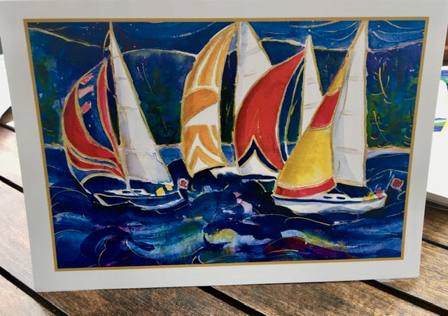 Sailing up the Coast : Art Cards