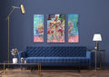 “Alfresco” A limited edition triptych, shipped rolled with Canada Post