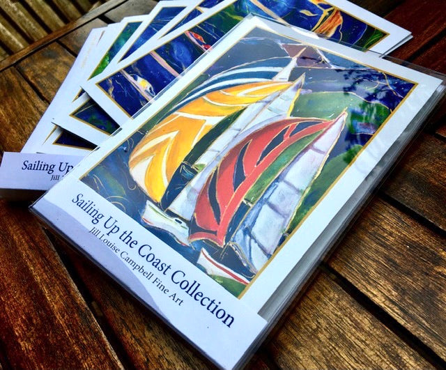 Sailing up the Coast : Art Cards